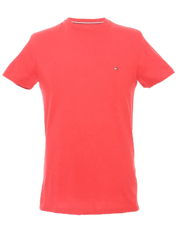 Tommy Hilfiger Plain T-shirt - S Silk Blend Satin Velvet