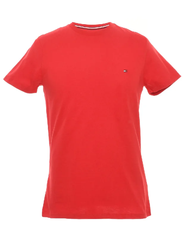 Tommy Hilfiger Plain T-shirt - XS Mesh Canvas Denim