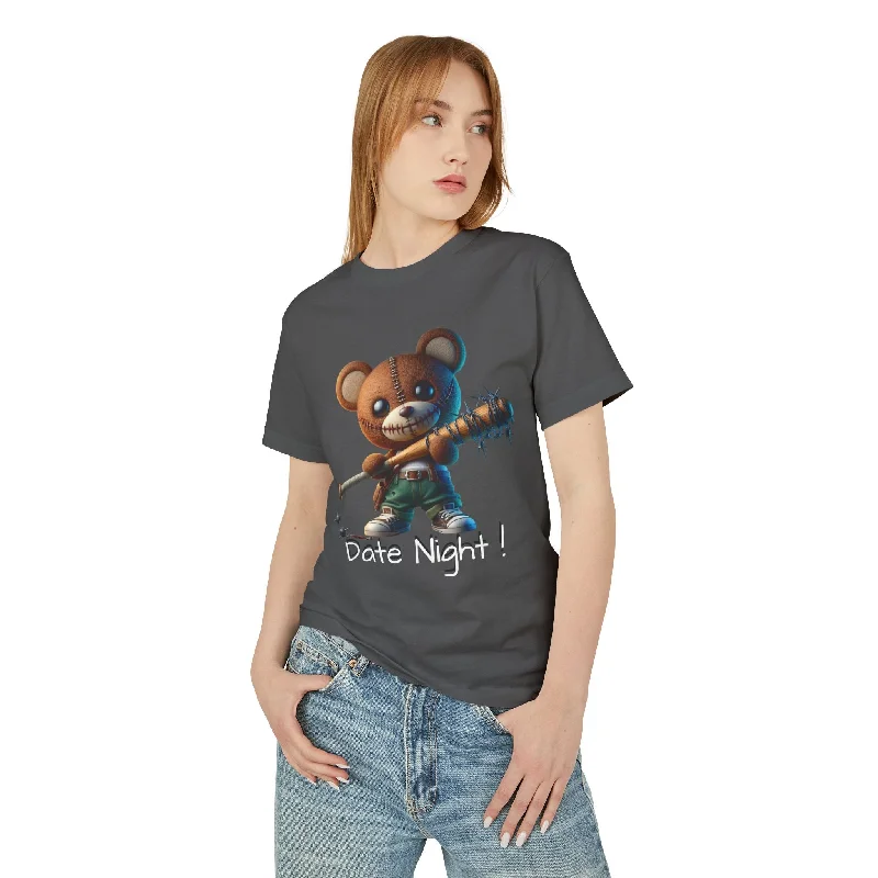 Women's Date Night Garment-Dyed Heavyweight Cotton Tee Ribbed T-Shirt High Neck Heavyweight Women's Date Night Garment-Dyed Heavyweight Cotton Tee Ribbed T-Shirt High Neck Heavyweight