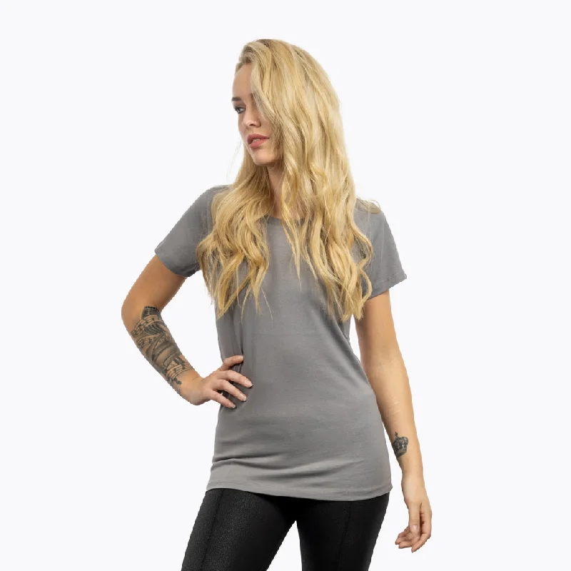 Women's Premium Tee, Grimfrost, Grey Beaded Sequined Faux Fur