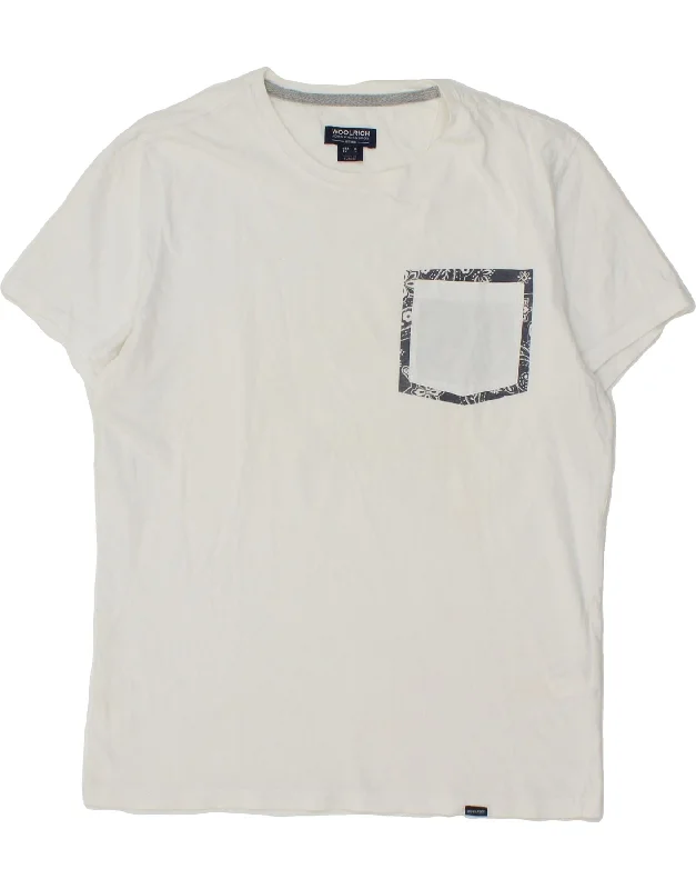 WOOLRICH Womens T-Shirt Top UK 14 Large White Cotton Fashionable Trendy Casual