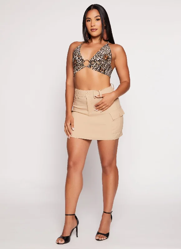 Cargo Pocket Pencil Skirt velvet skirt luxury