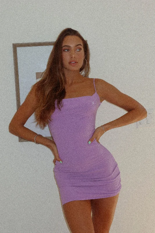 Lilac Ribbed Pool Dress