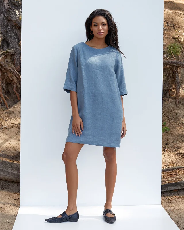 Linen tunic dress LASTRES in Various colors