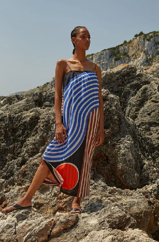 Mapoesie Joy Flow Dress in Black Blue