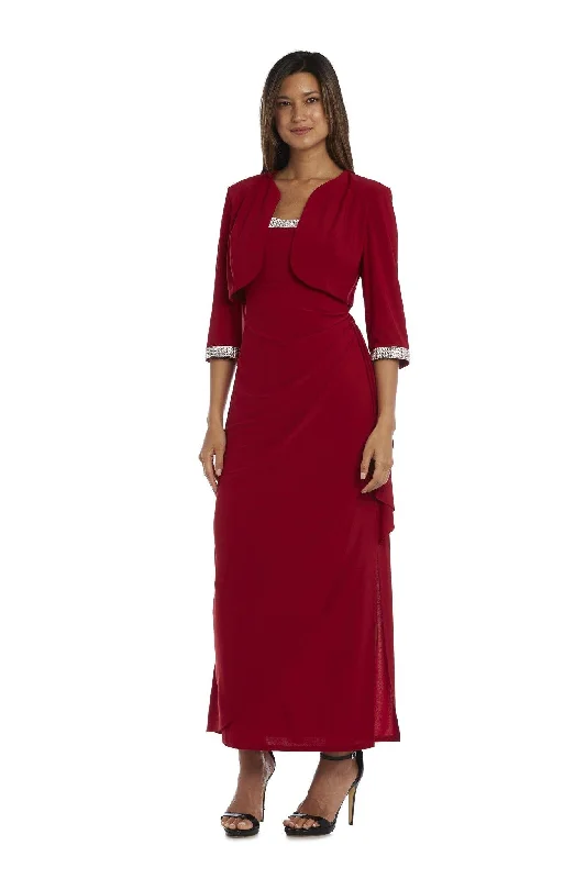 R&M Richards 3808 Evening Gown And Cropped Jacket Set