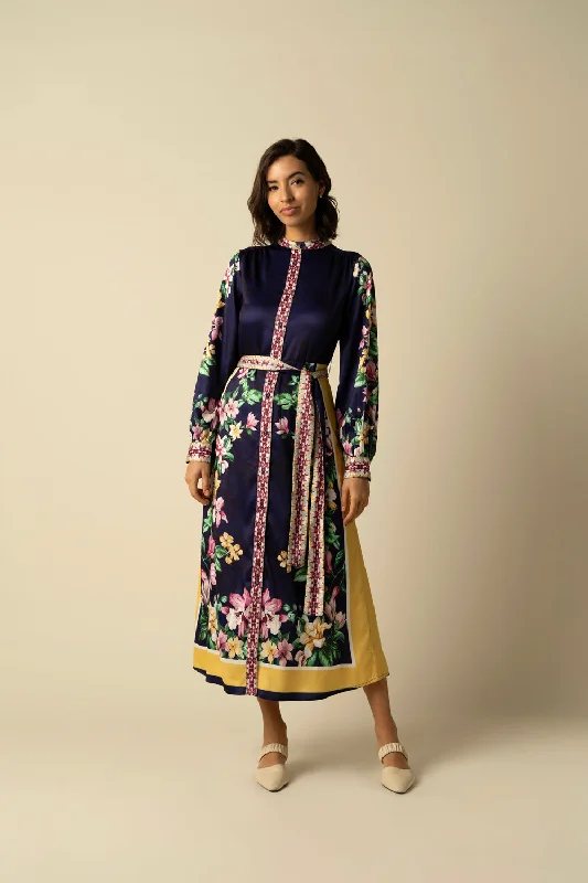 Kiara Navy Dress