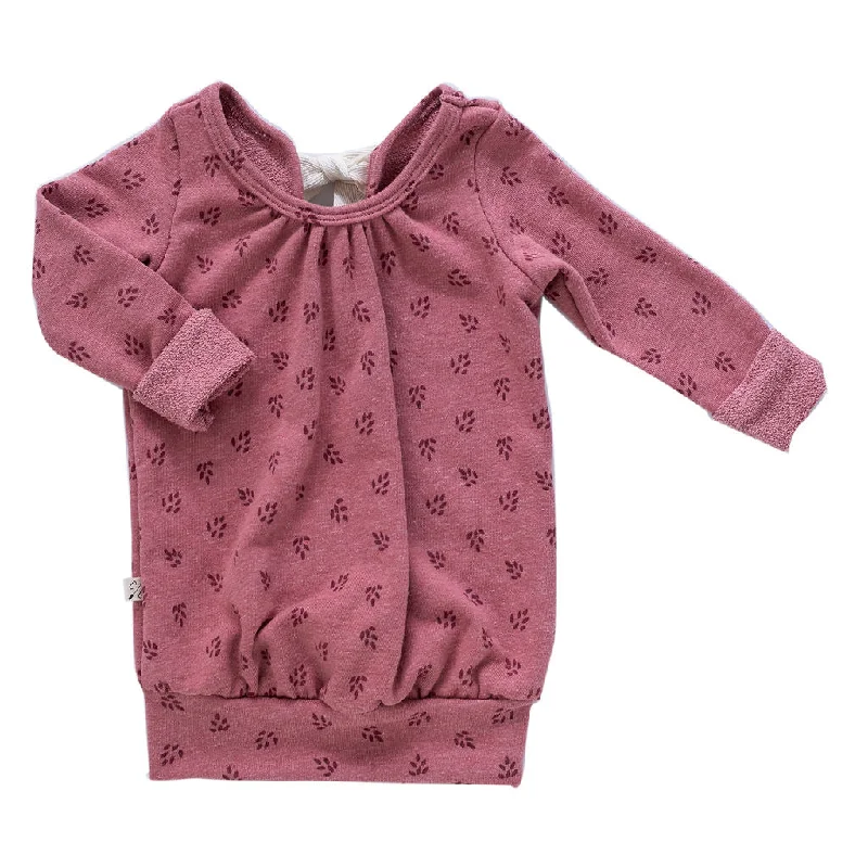 ribbon dress - pine cones on rosewood
