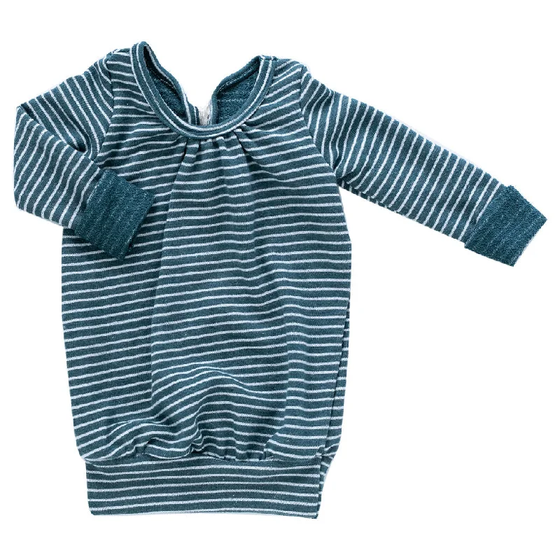 ribbon dress - storm stripe