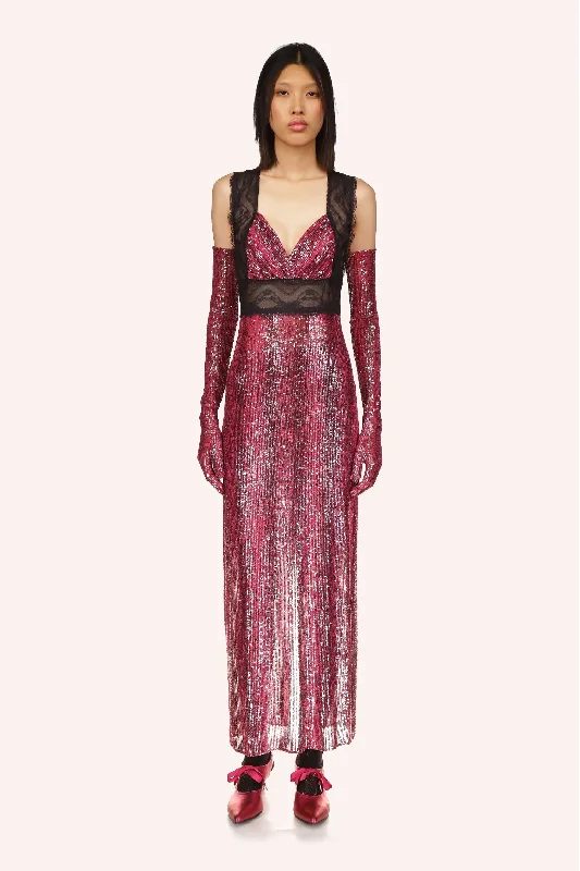 Snakeskin Sequin & Lace Dress