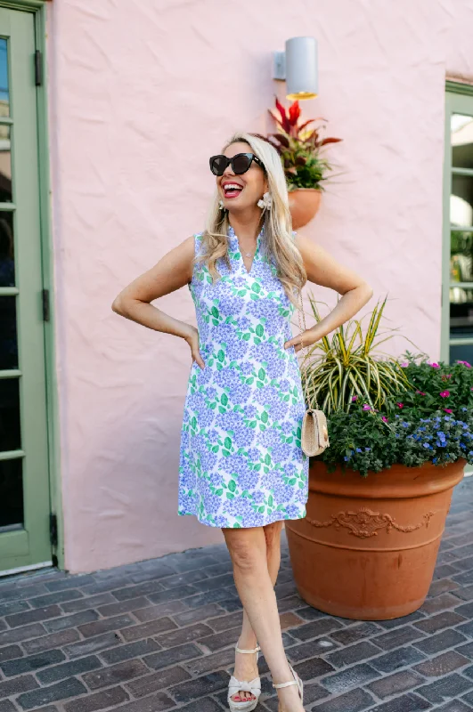 The Poppy Dress in Hydrangea Bloom