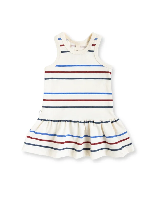 twirly tank dress - americana stripe