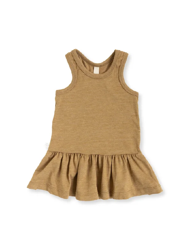 twirly tank dress - ochre