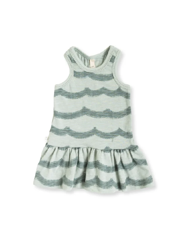 twirly tank dress - waves on mineral