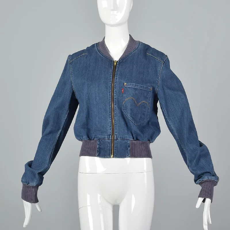2000s Levi's RED Denim Jacket Quilted Jacket Puffer Jacket Insulated Jacket