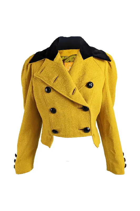 Christian Lacroix Vintage Yellow Cropped Jacket, 1980s Satin Jacket Silk Jacket Chiffon Jacket Christian Lacroix Vintage Yellow Cropped Jacket, 1980s Satin Jacket Silk Jacket Chiffon Jacket