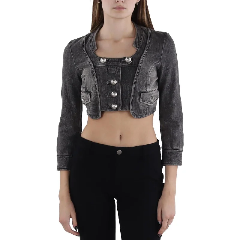 Guess Womens Buttons Casual Wear Denim Jacket Denim Jacket Leather Jacket Suede Jacket Guess Womens Buttons Casual Wear Denim Jacket Denim Jacket Leather Jacket Suede Jacket