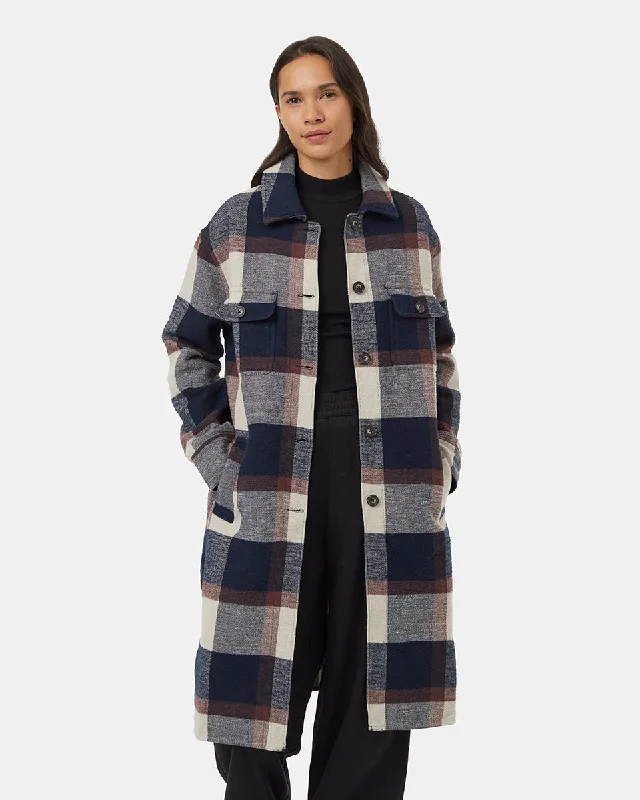 Heavy Weight Flannel Long Jacket Fleece Jacket Down Jacket Parka