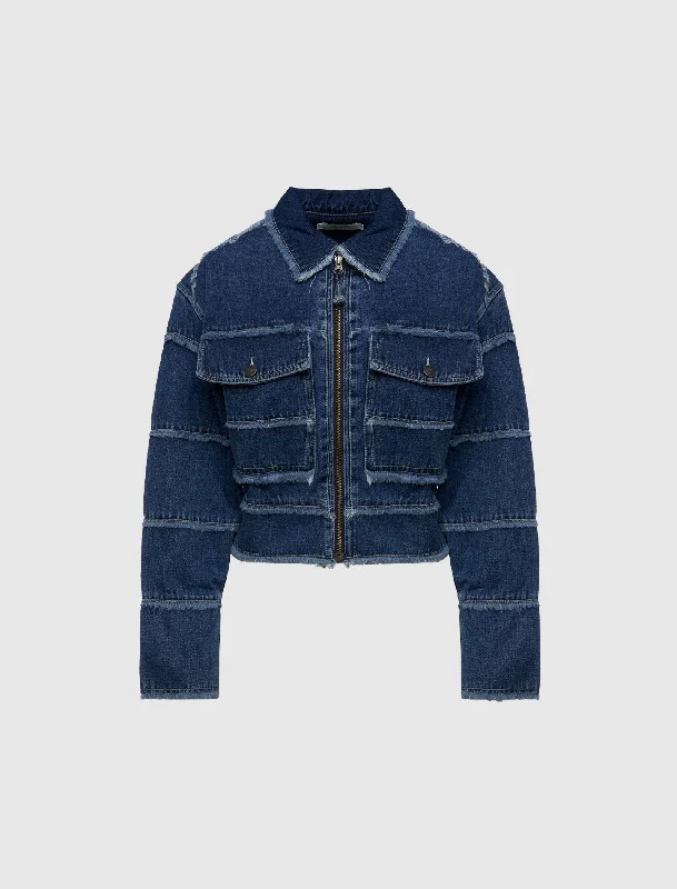 WOMEN'S DENIM JACKET Lace Jacket Ribbed Jacket Sequined Jacket