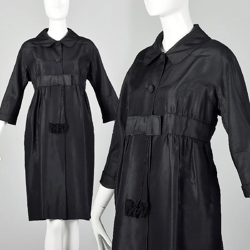 Large 1960s Black Silk Evening Jacket Oversized Jacket Tailored Jacket Straight Jacket Large 1960s Black Silk Evening Jacket Oversized Jacket Tailored Jacket Straight Jacket