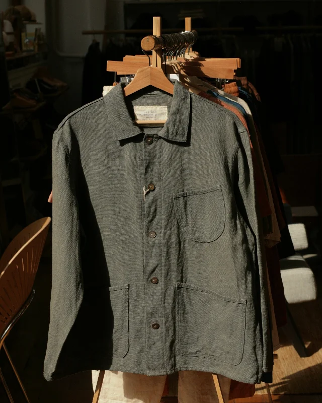 Oak Gall & Iron Hand-Dyed Hemp Work Jacket Insulated Jacket Fitted Jacket Loose Jacket Oak Gall & Iron Hand-Dyed Hemp Work Jacket Insulated Jacket Fitted Jacket Loose Jacket