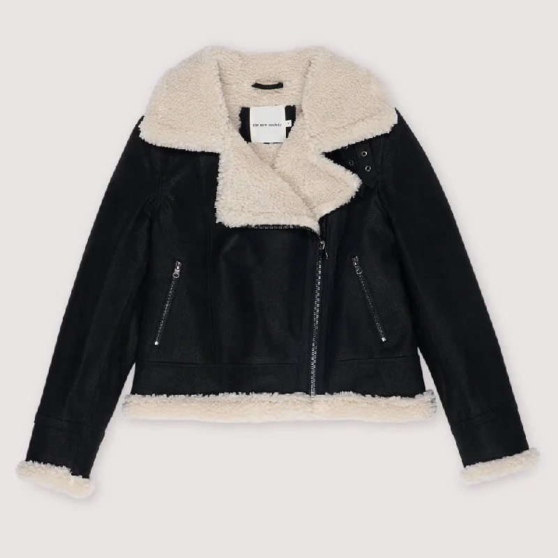 Opole Woman's Jacket | Black Toggled Jacket Drawstring Jacket Belted Jacket