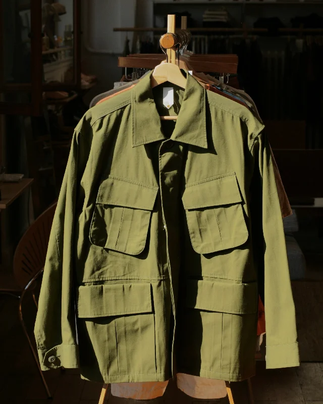 "Over Jacket" in Olive High Density Cotton Drill Fleece Fabric Down Fabric Feather Fabric "Over Jacket" in Olive High Density Cotton Drill Fleece Fabric Down Fabric Feather Fabric