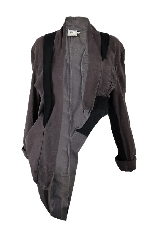 Preen Vintage Asymmetrical Avant Garde Jacket, 1990s Jersey Jacket Tulle Jacket Batik Jacket Preen Vintage Asymmetrical Avant Garde Jacket, 1990s Jersey Jacket Tulle Jacket Batik Jacket