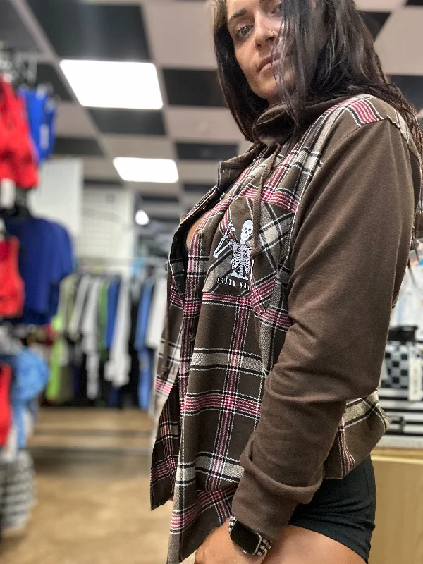 Salty Savage Ladies “Peace Skeleton” Plaid Lightweight Button Up Hooded Jacket Rayon Jacket Velvet Jacket Corduroy Jacket Salty Savage Ladies “Peace Skeleton” Plaid Lightweight Button Up Hooded Jacket Rayon Jacket Velvet Jacket Corduroy Jacket