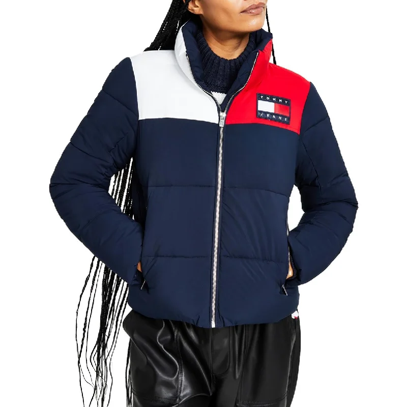 Tommy Jeans Womens Colorblock Cold Weather Puffer Jacket Elasticated Jacket Padded Jacket Insulated Jacket Tommy Jeans Womens Colorblock Cold Weather Puffer Jacket Elasticated Jacket Padded Jacket Insulated Jacket