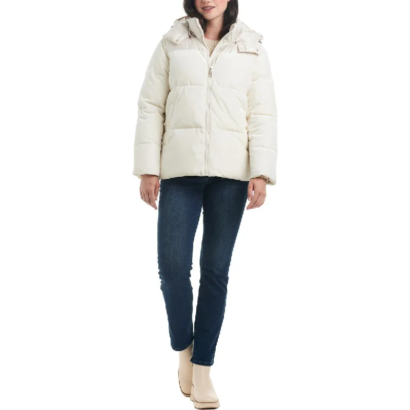 Vince Camuto Womens Cold Weather Cozy Puffer Jacket Denim Fabric Leather Fabric Suede Fabric Vince Camuto Womens Cold Weather Cozy Puffer Jacket Denim Fabric Leather Fabric Suede Fabric