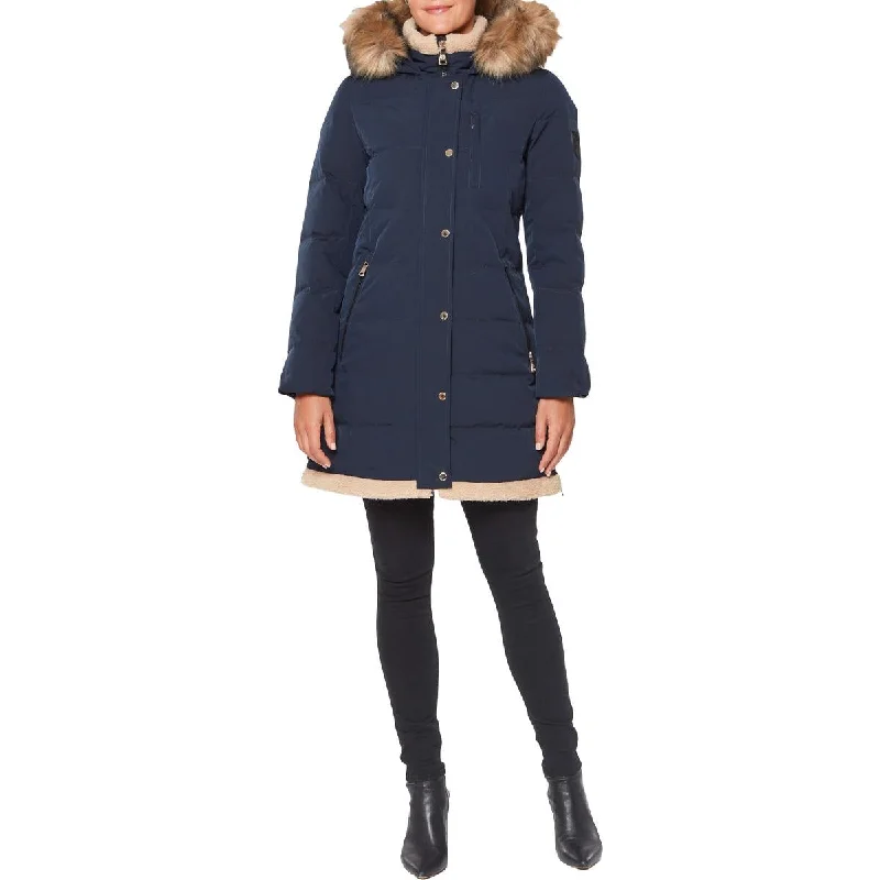 Vince Camuto Womens Shearling Lined Cold Weather Puffer Jacket Rayon Fabric Velvet Fabric Corduroy Fabric Vince Camuto Womens Shearling Lined Cold Weather Puffer Jacket Rayon Fabric Velvet Fabric Corduroy Fabric