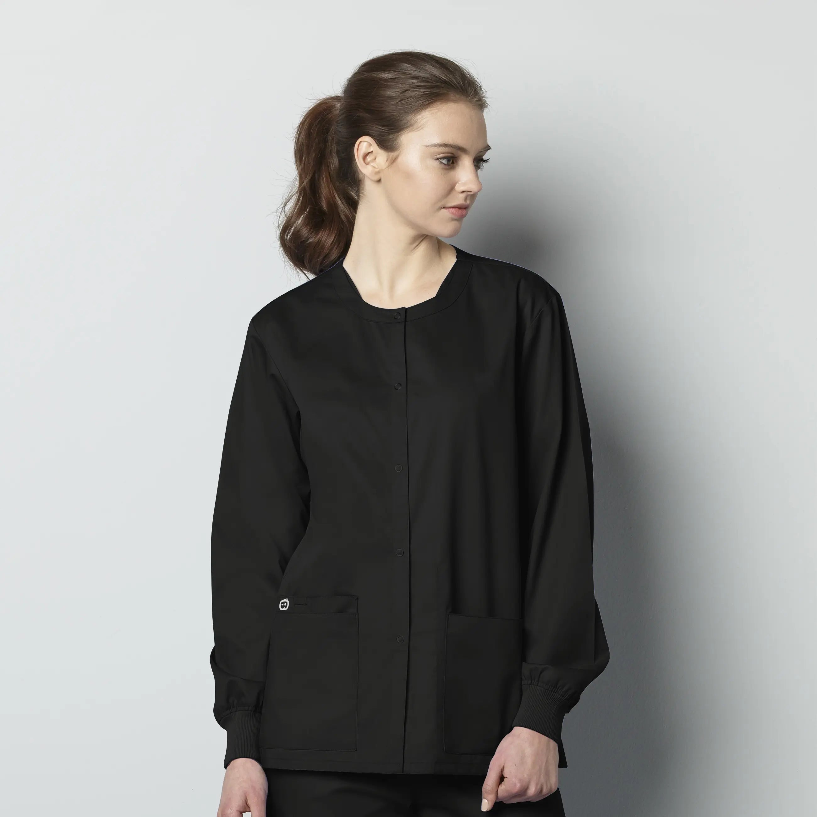 Wink Unisex Snap Front Jacket - Black Hooded Jacket Caped Jacket Shawl Collar Jacket Wink Unisex Snap Front Jacket - Black Hooded Jacket Caped Jacket Shawl Collar Jacket