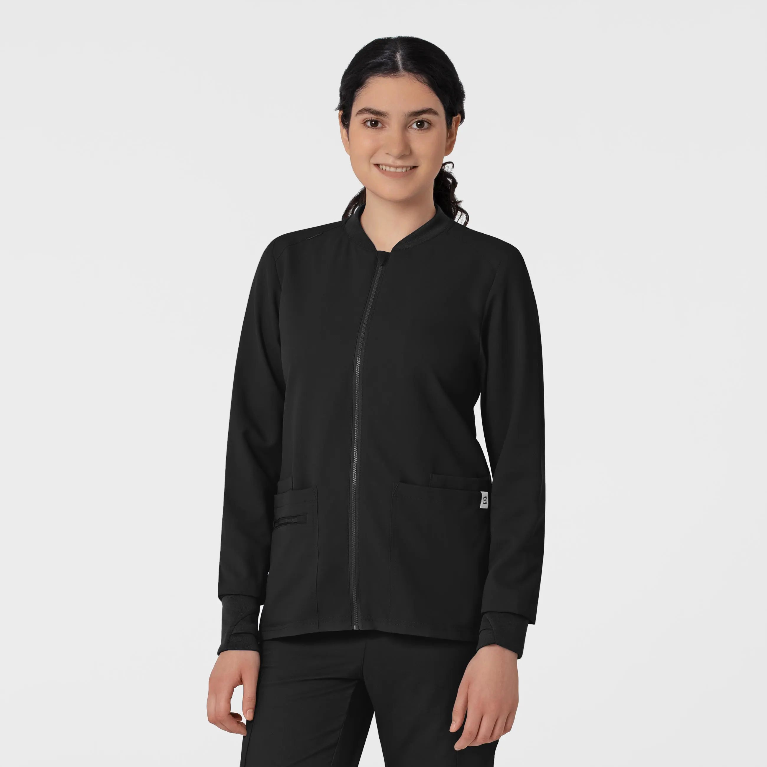 Wink Women's Flex-n-Reach Zip-Front Jacket - Black Denim Jacket Leather Jacket Suede Jacket Wink Women's Flex-n-Reach Zip-Front Jacket - Black Denim Jacket Leather Jacket Suede Jacket