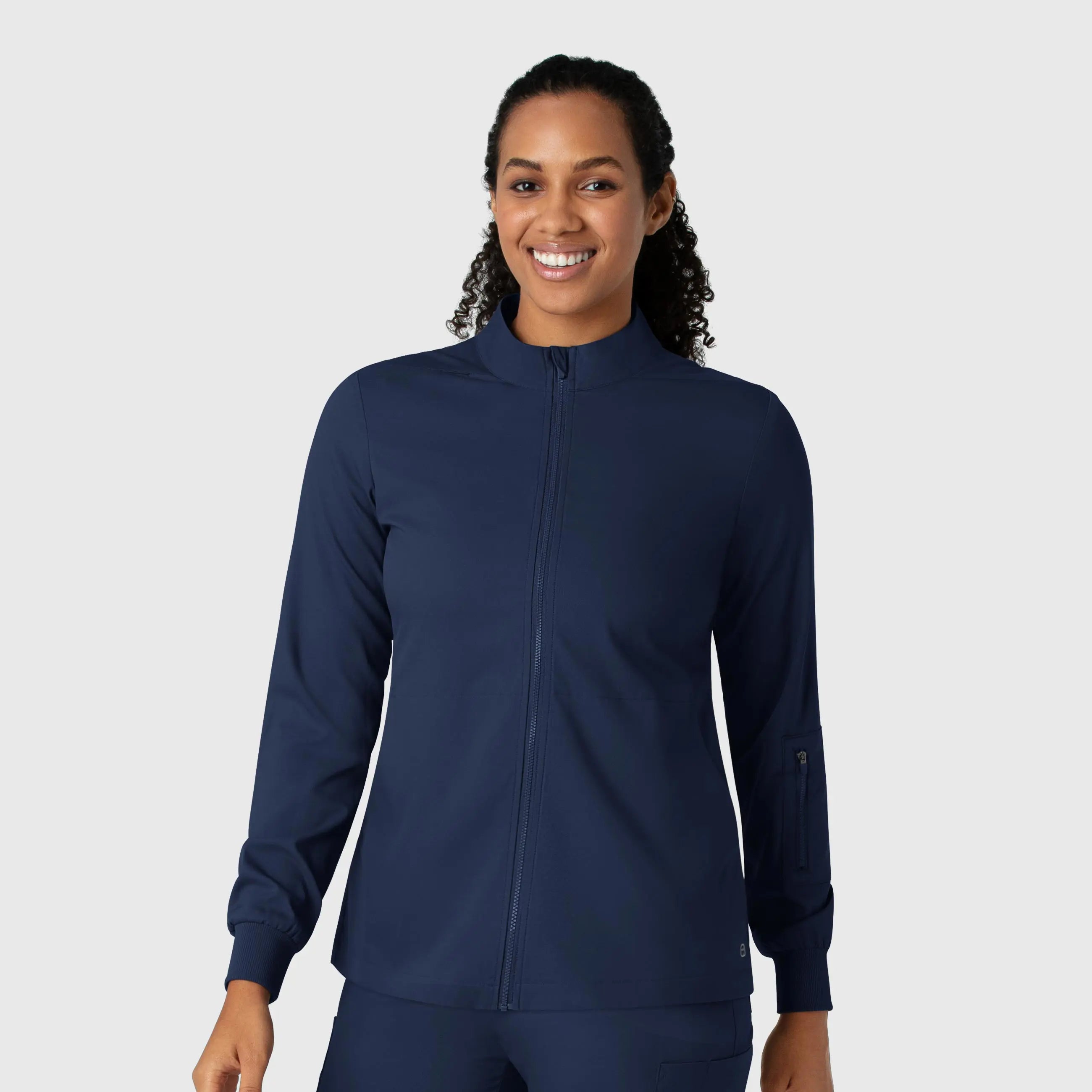 Wink Women's Warm Up Jacket - Navy Cotton Jacket Linen Jacket Terry Jacket
