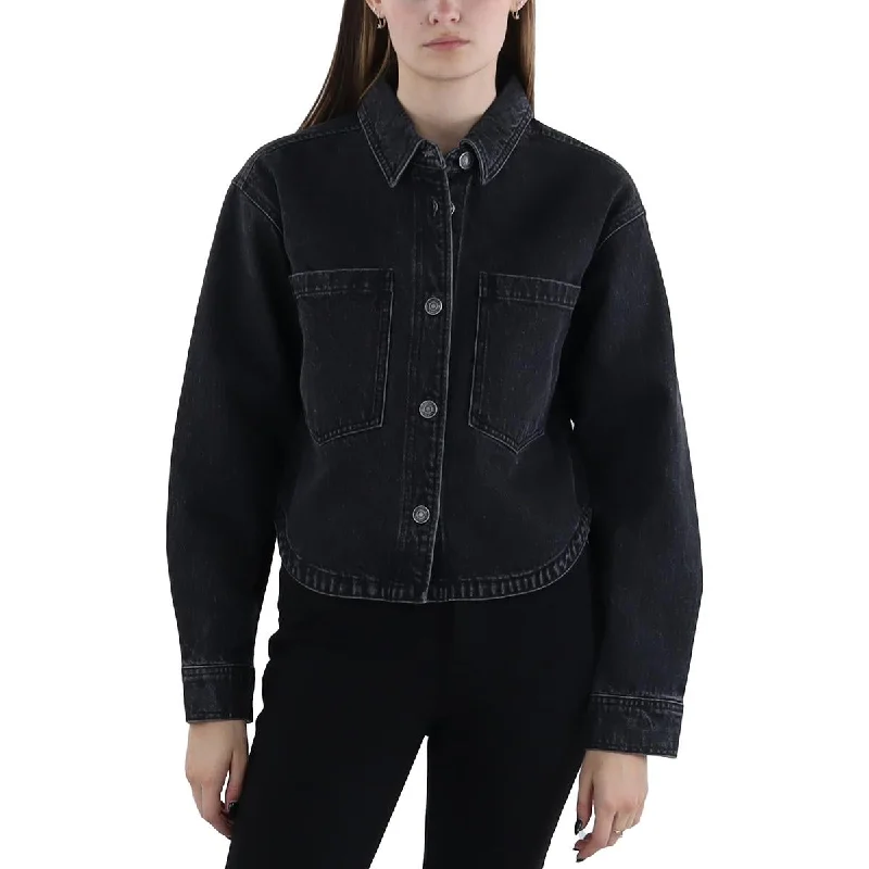Z Supply Womens Short Casual Denim Jacket Faux Fur Jacket Real Fur Jacket Shearling Jacket Z Supply Womens Short Casual Denim Jacket Faux Fur Jacket Real Fur Jacket Shearling Jacket