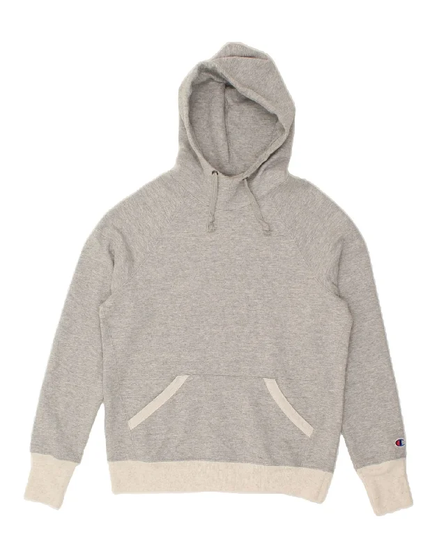 CHAMPION Mens Hoodie Jumper XS Grey Polyester