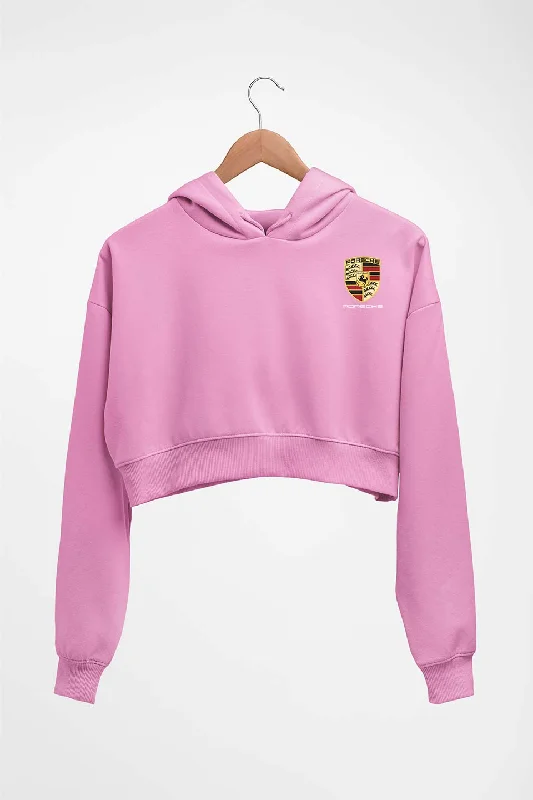 Porsche Pocket Logo Crop HOODIE FOR WOMEN