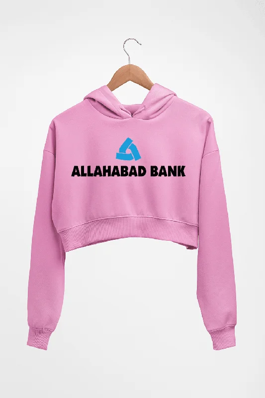 Allahabad Bank Crop HOODIE FOR WOMEN Hoodie with Tied Waist Feminine Flattering