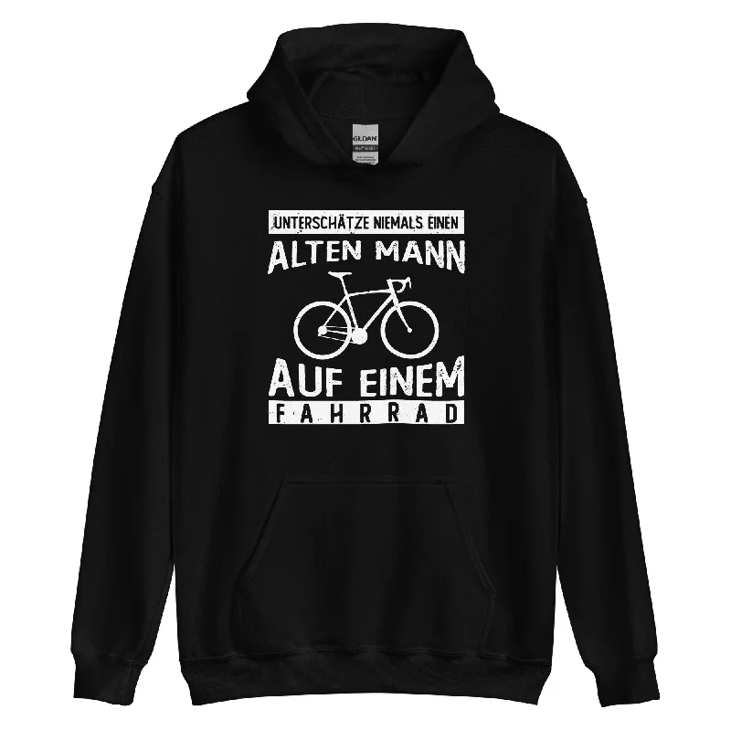 Alter Mann Auf Einem Fahrrad - Unisex Hoodie Graphic Hoodie Design Print