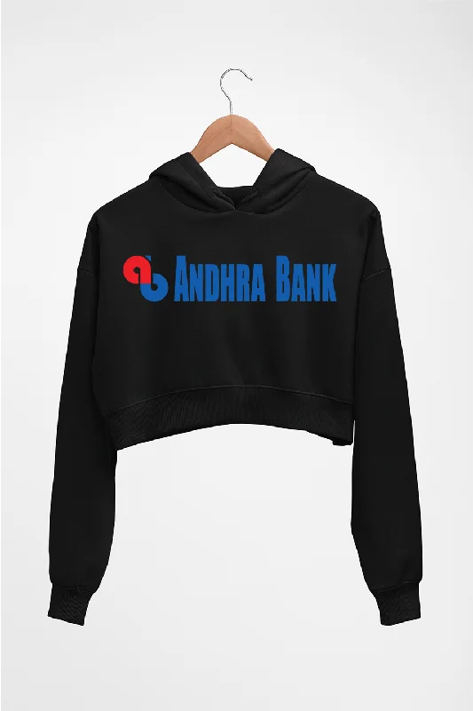 Andhra Bank Crop HOODIE FOR WOMEN Hoodie with Drawstring Waist Adjustable Fitted