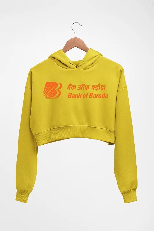 Bank of Baroda Crop HOODIE FOR WOMEN Hoodie with Velcro Closure Adjustable Secure