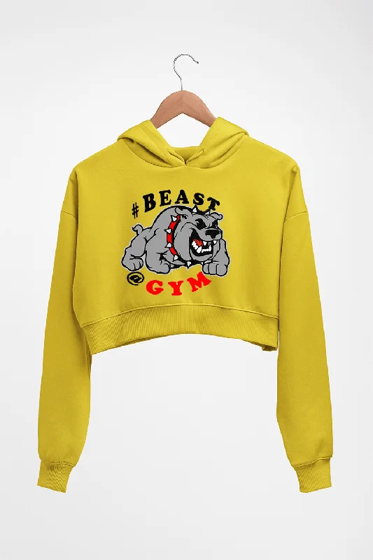 Beast Gym Funny Crop HOODIE FOR WOMEN Hoodie with Hood Adjustable Protection