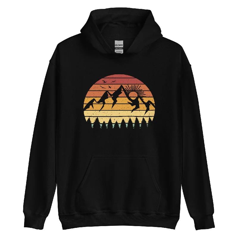 Berge Vintage - Unisex Hoodie Hoodie with Ribbed Cuffs Snug Fit Comfort