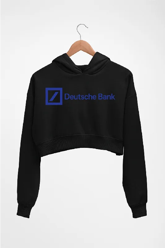Deutsche Bank Crop HOODIE FOR WOMEN Hoodie with Puffed Sleeves Voluminous Trendy