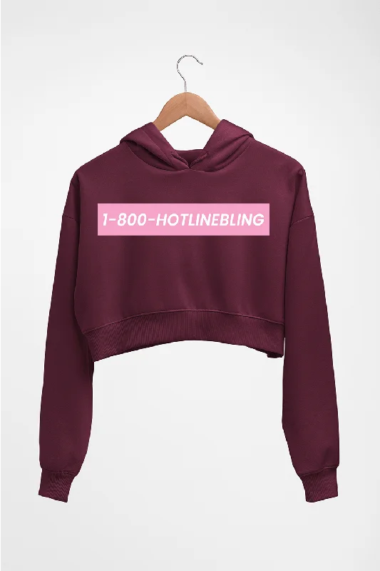 Drake Crop HOODIE FOR WOMEN Hoodie with Sequins Glamorous Eye-catching