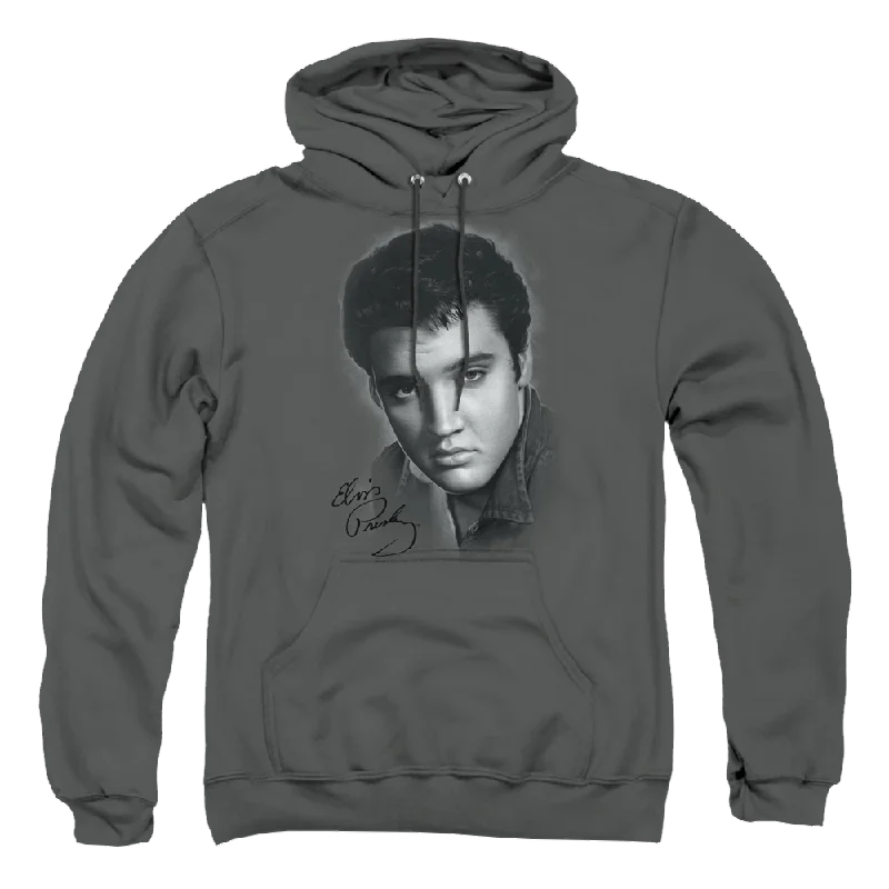 Elvis Presley Grey Portrait - Pullover Hoodie