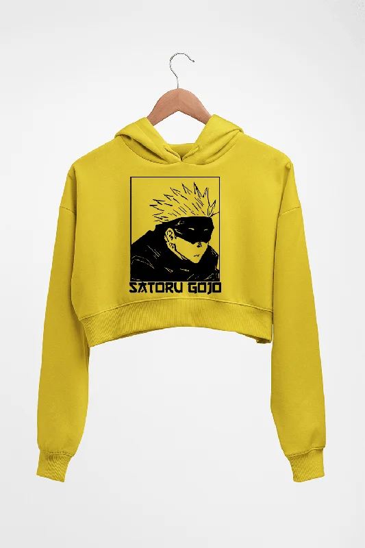 Gojo Satoru Anime Crop HOODIE FOR WOMEN Hoodie with Button Classic Timeless