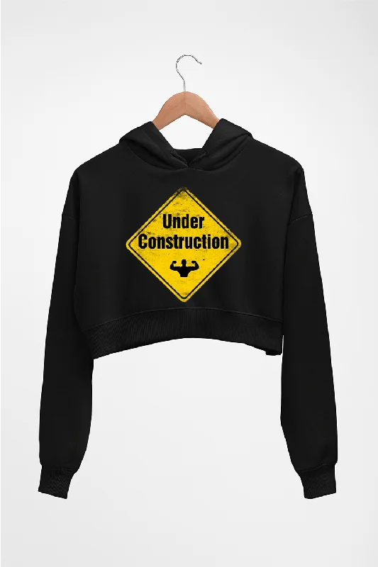 Gym Crop HOODIE FOR WOMEN Zip Hoodie Drawstring Kangaroo Pocket