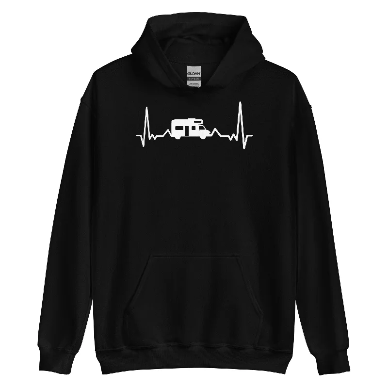 Herzschlag Camping - Unisex Hoodie Hoodie with Raglan Sleeves Sporty Comfortable